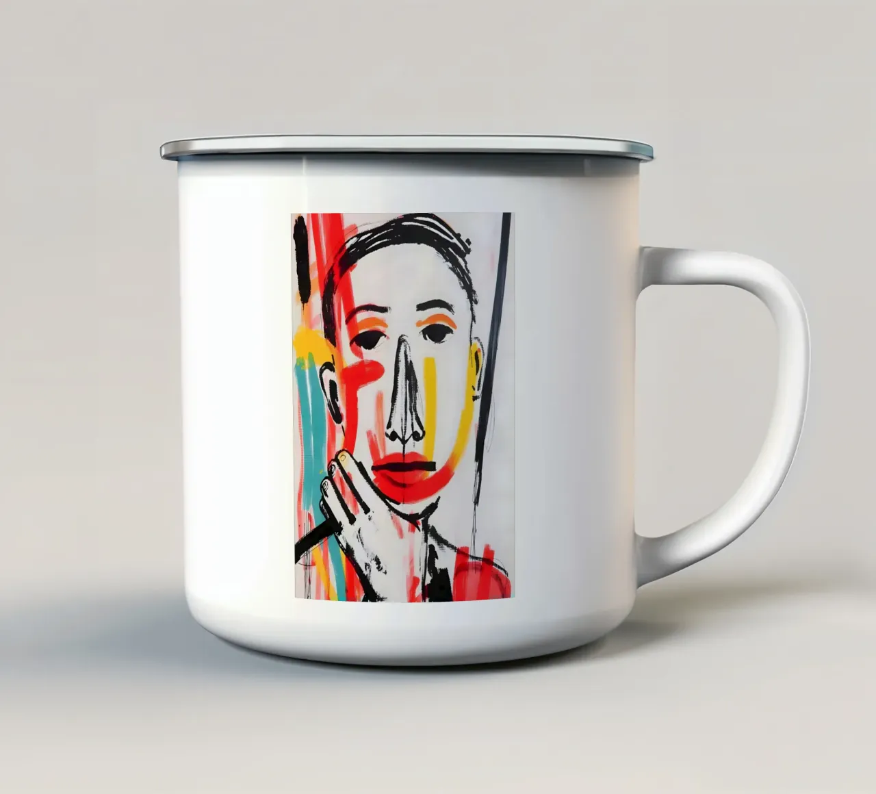 Strokes of Thought tazza in smalto da Kunst und Kontrast