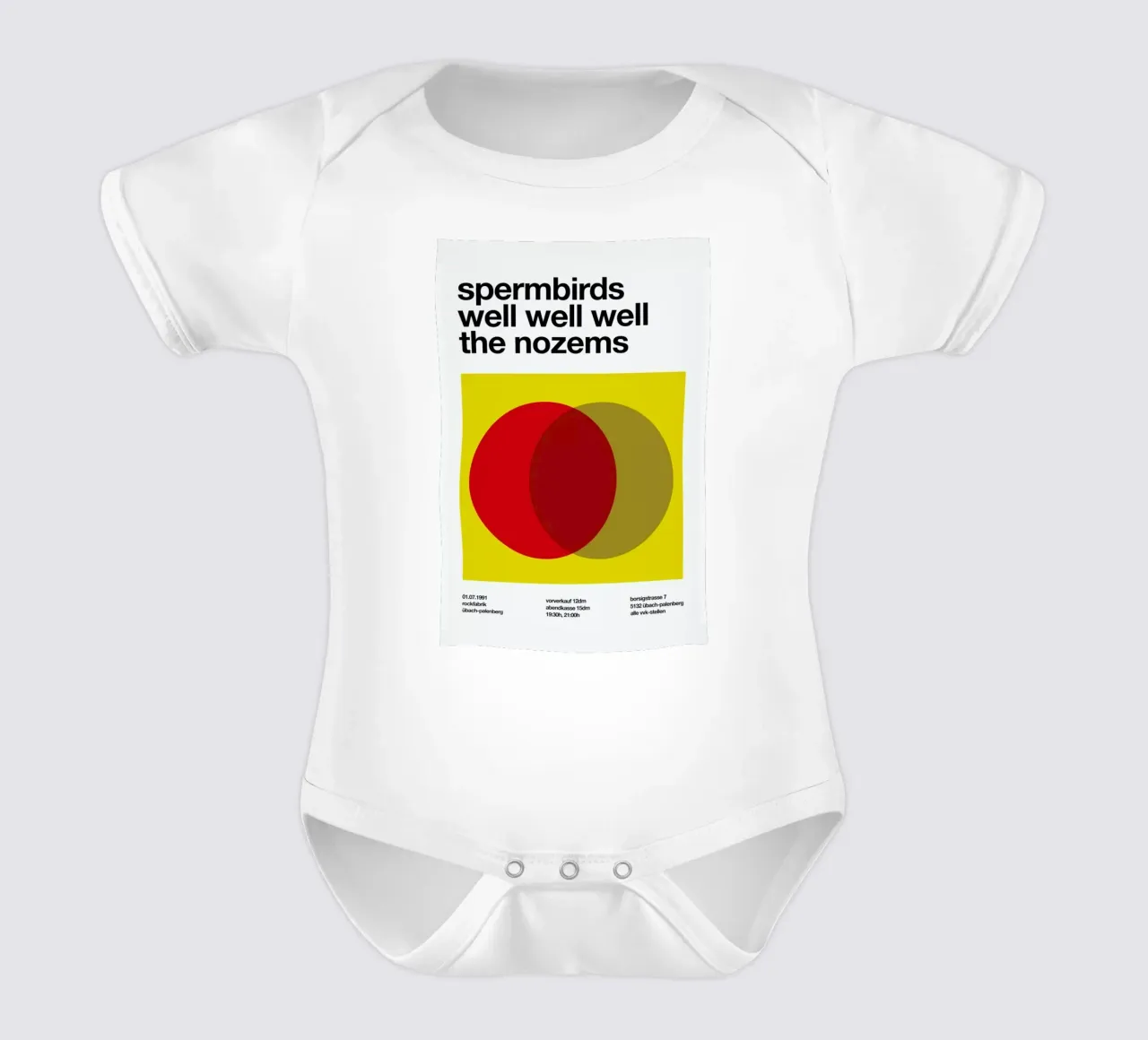 Spermbirds short-sleeve baby romper by Stephan Kochs
