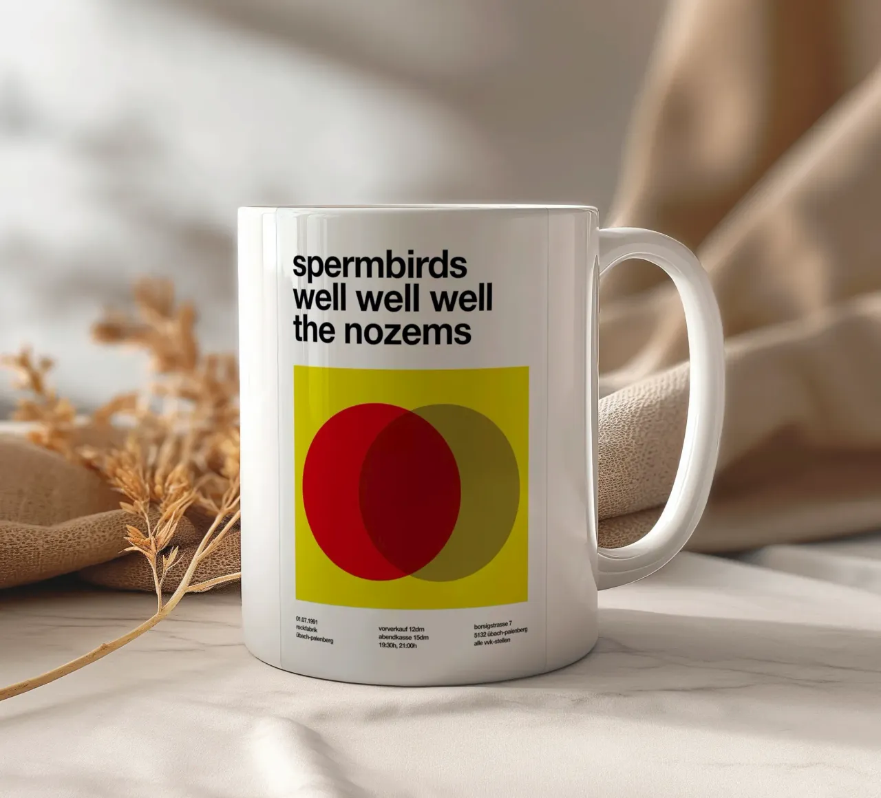 Spermbirds tazza in ceramica da Stephan Kochs