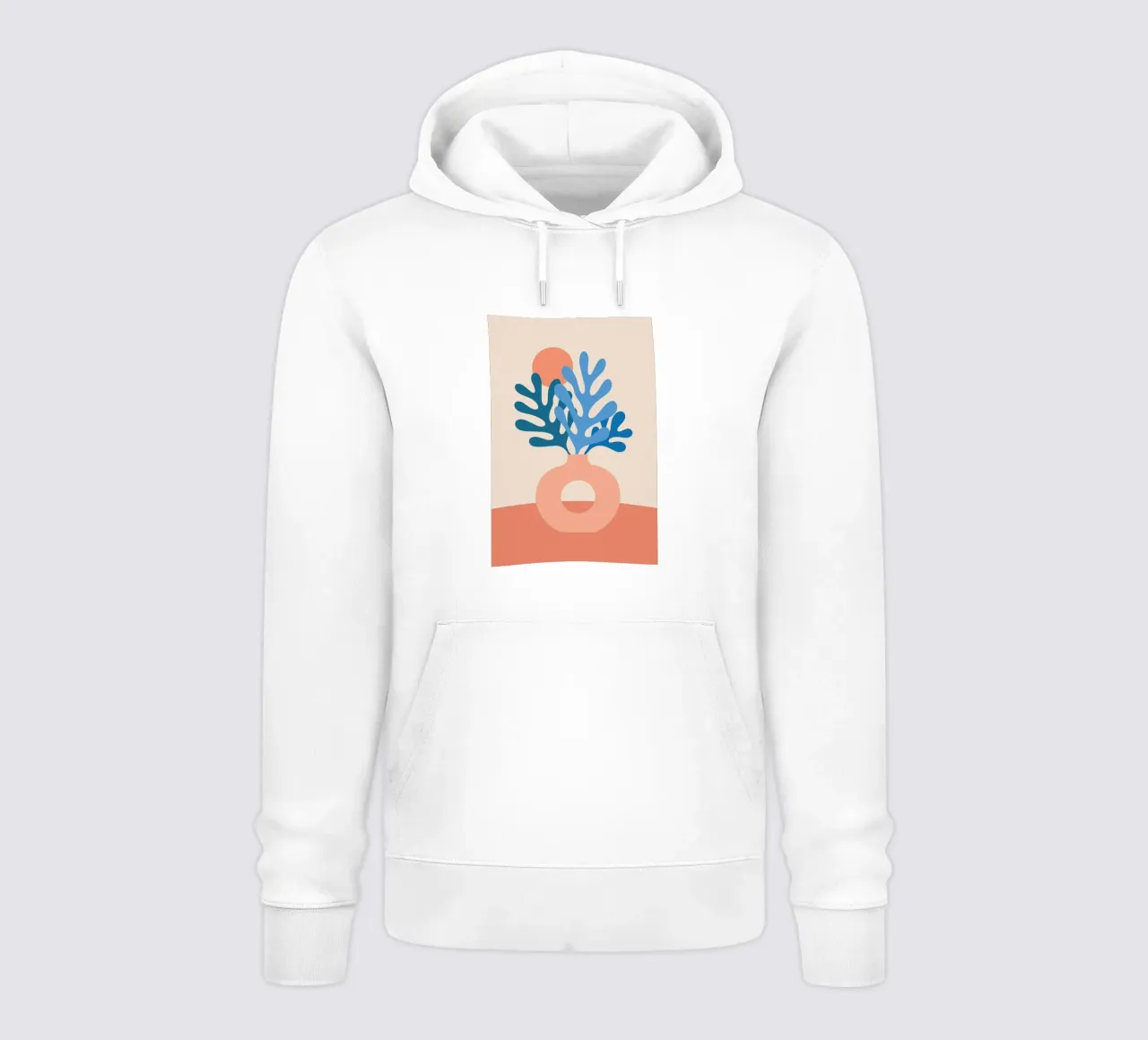 Boho Stillleben mit Korallenblättern felpa con cappuccio da pierosvisuals