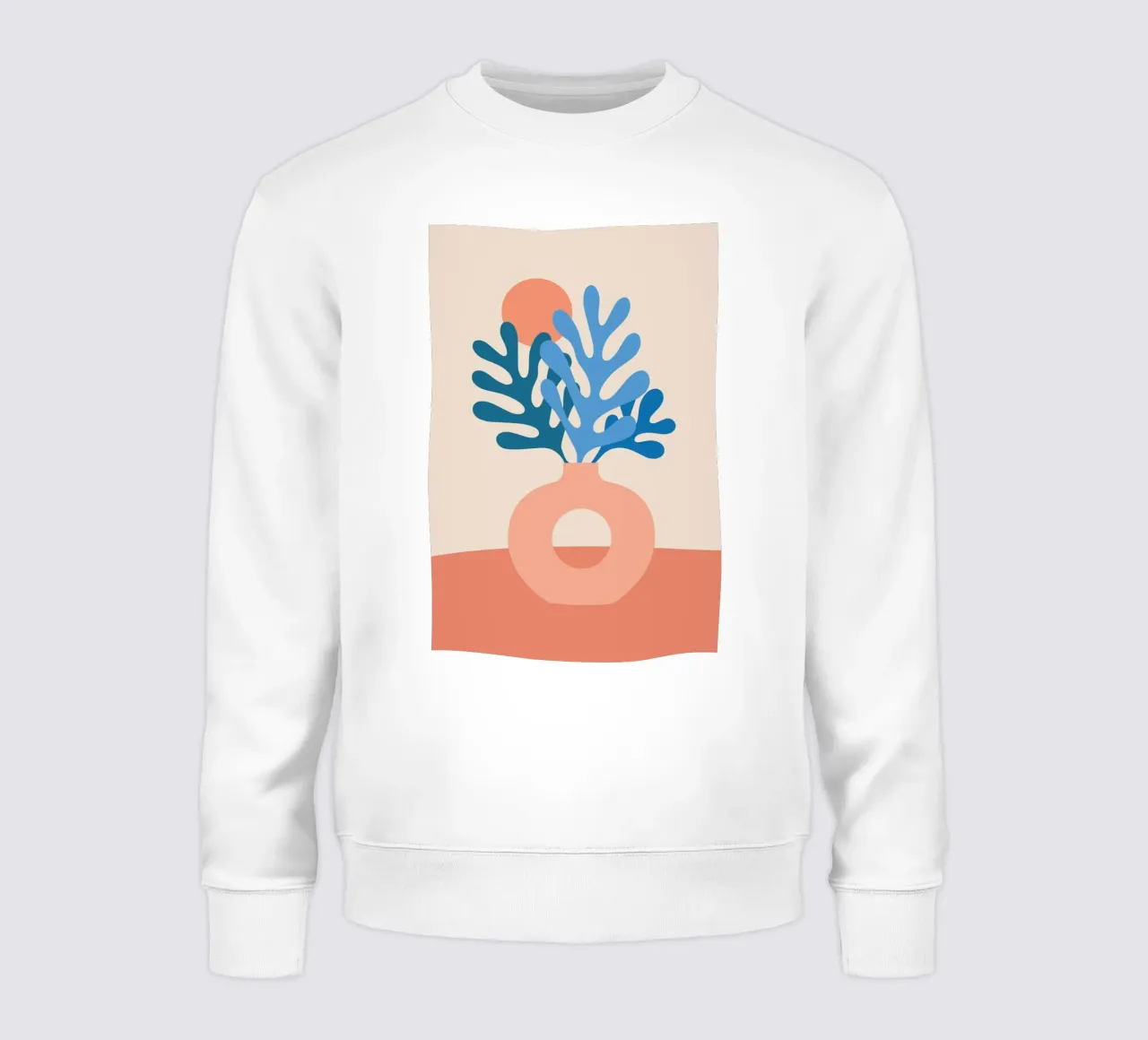 Boho Stillleben mit Korallenblättern felpa da pierosvisuals