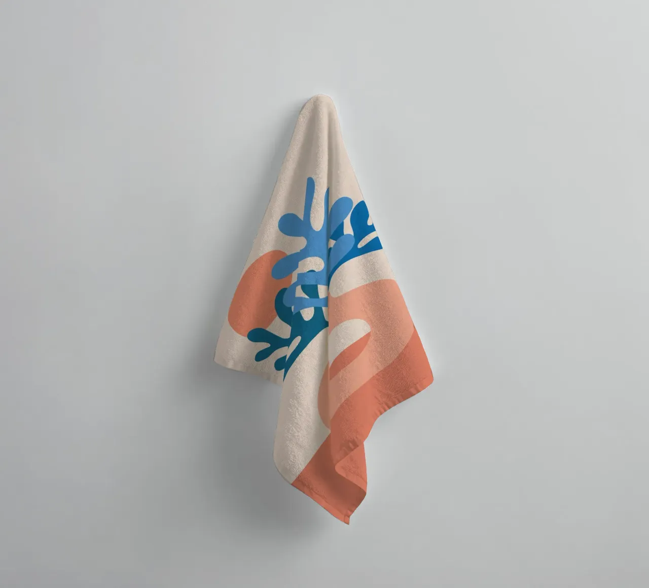 Boho Stillleben mit Korallenblättern asciugamano da bagno da pierosvisuals