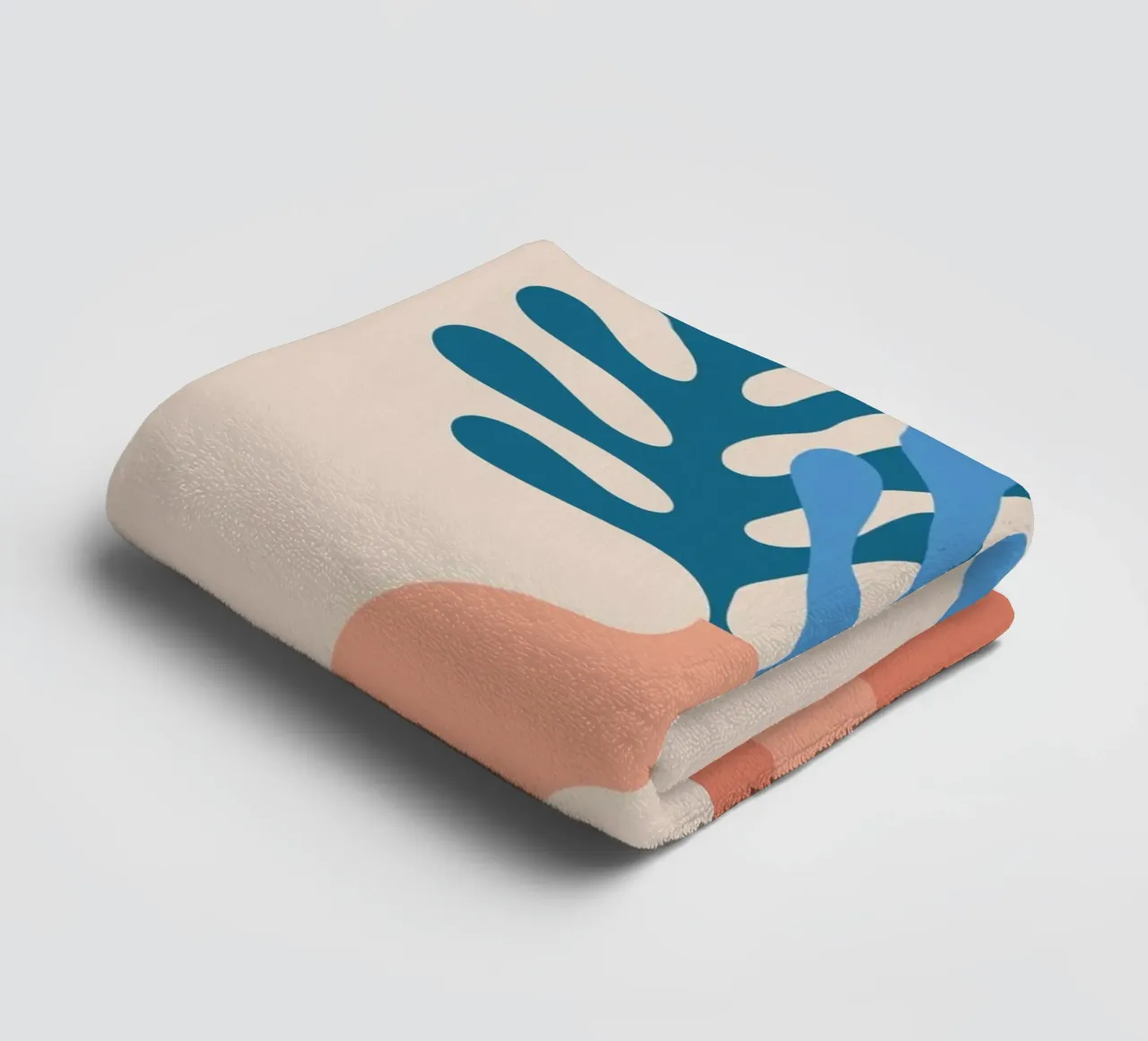 Boho Stillleben mit Korallenblättern asciugamano da bagno da pierosvisuals