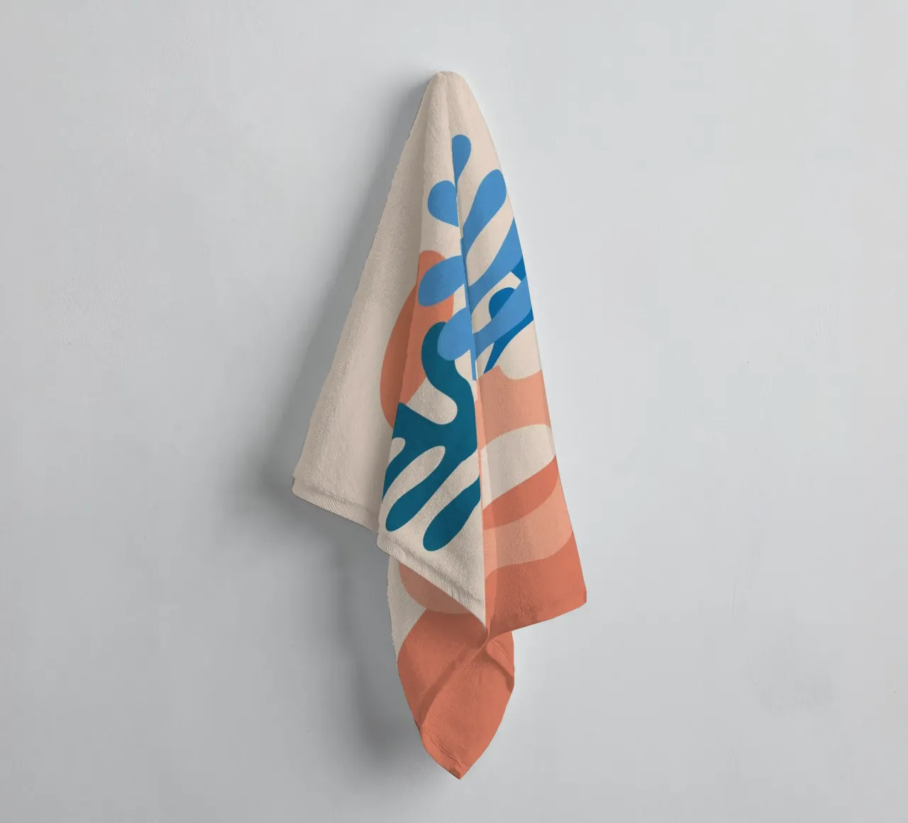 Boho Stillleben mit Korallenblättern asciugamano da bagno da pierosvisuals