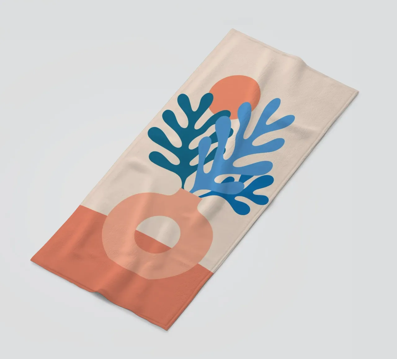 Boho Stillleben mit Korallenblättern telo mare da pierosvisuals