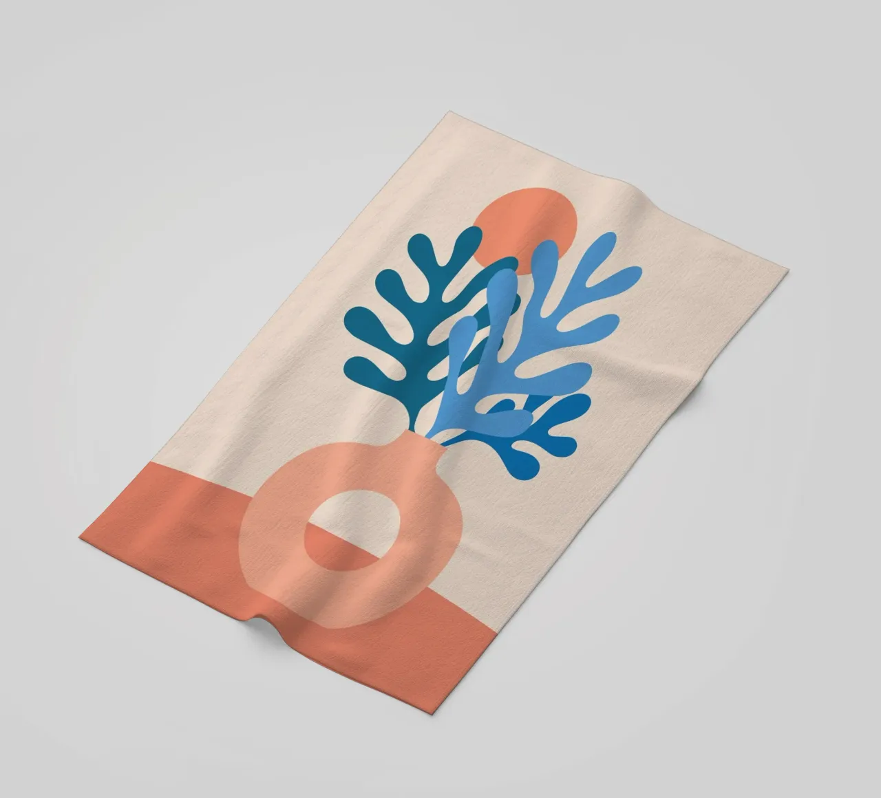 Boho Stillleben mit Korallenblättern telo mare da pierosvisuals