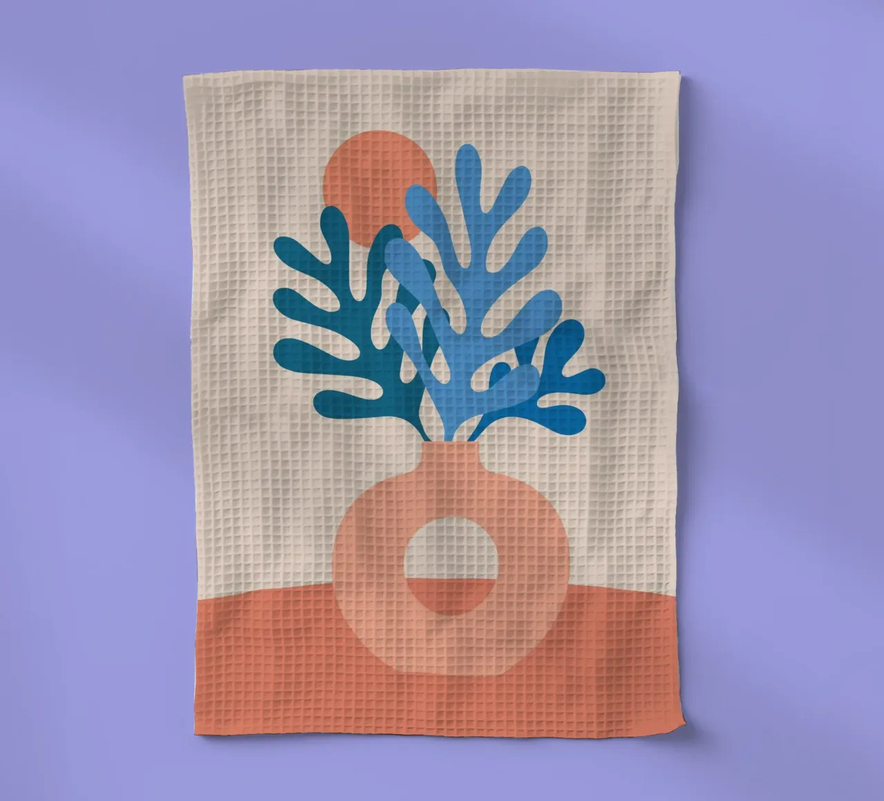 Boho Stillleben mit Korallenblättern canovaccio da cucina da pierosvisuals
