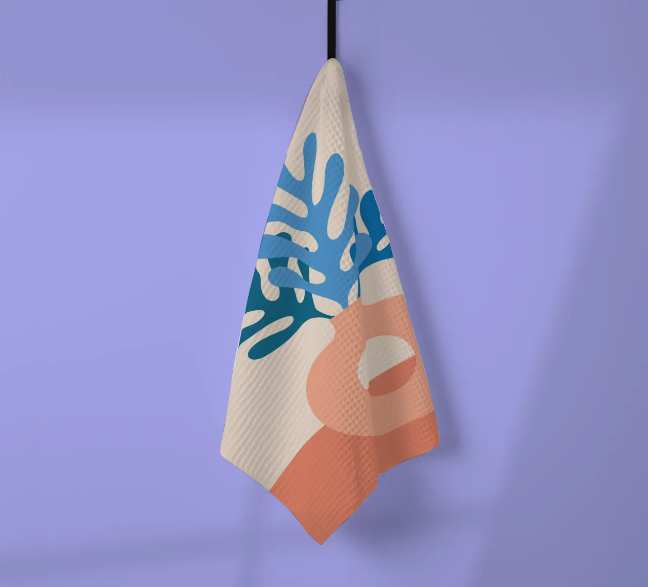 Boho Stillleben mit Korallenblättern canovaccio da cucina da pierosvisuals