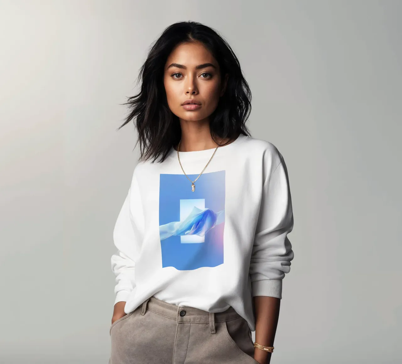 Silk rectangle sweatshirt van LeDieg