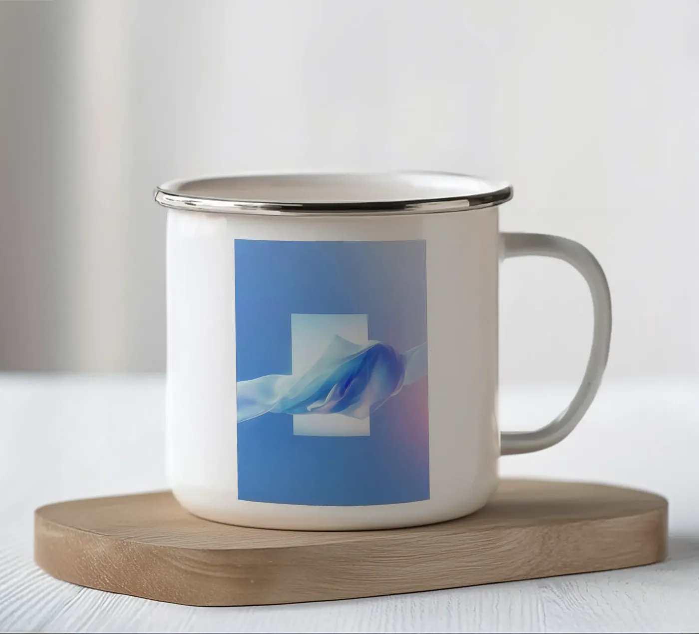 Silk rectangle enamel mug by LeDieg