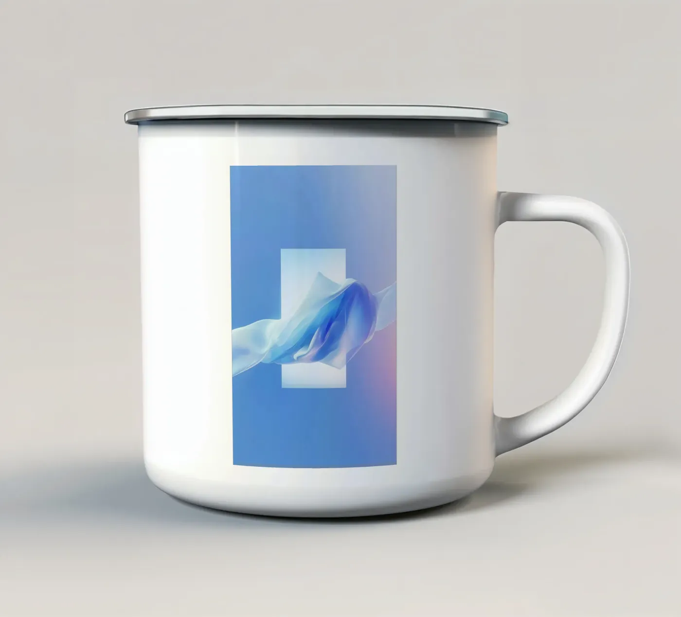 Silk rectangle enamel mug by LeDieg