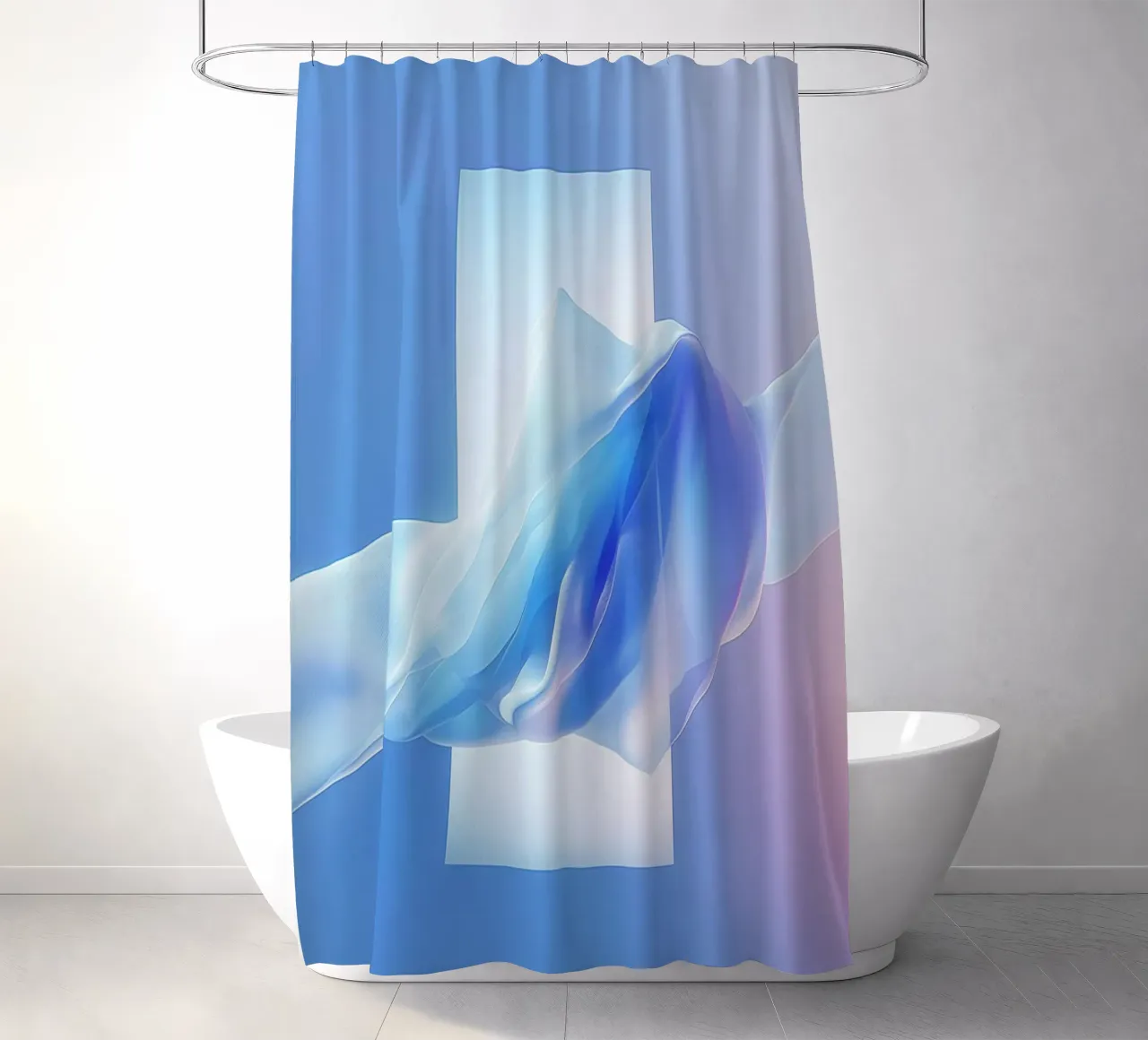 Silk rectangle shower curtain by LeDieg