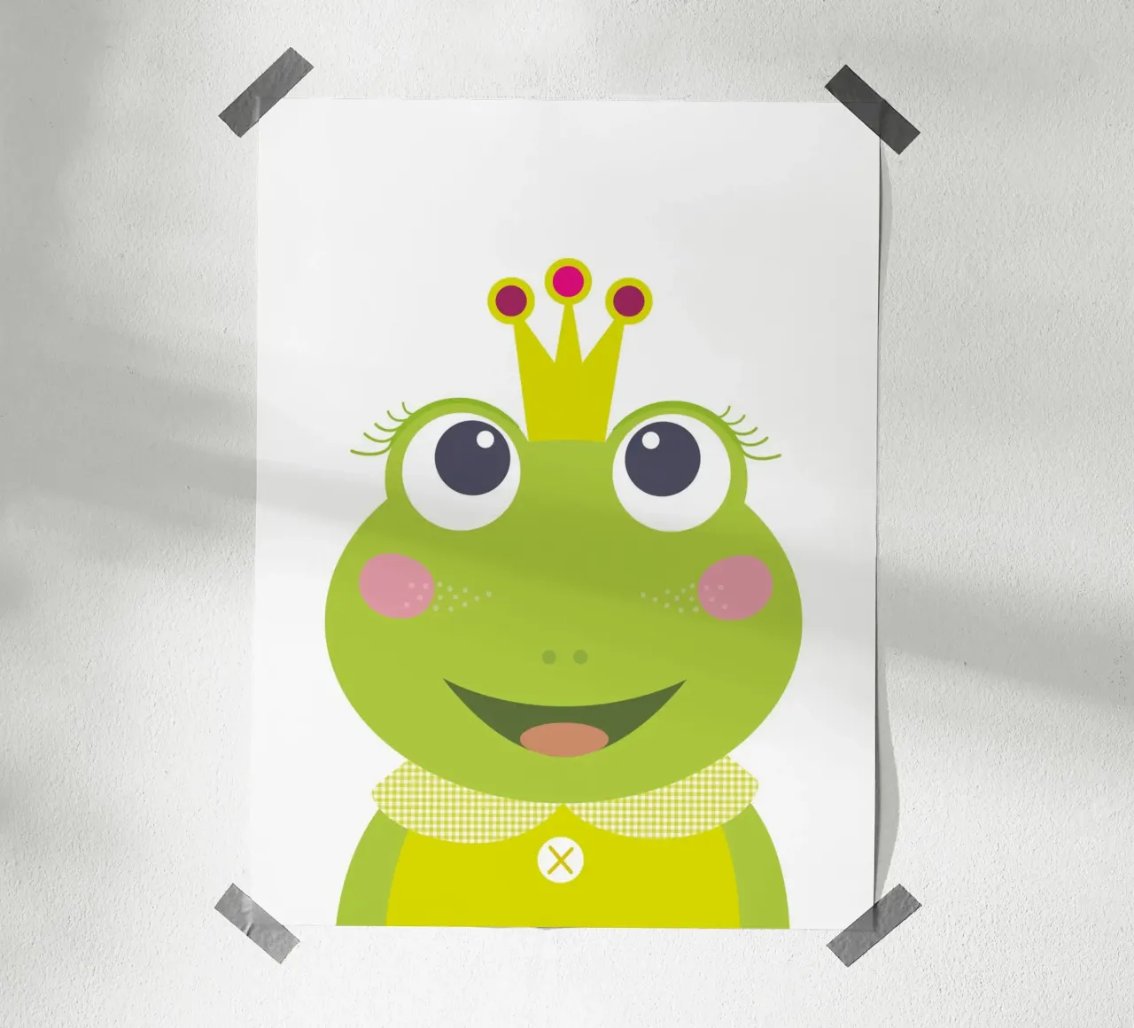 Skurrile Froschprinzessin, verspielte Märchenwandkunst Poster von JaySan Studio