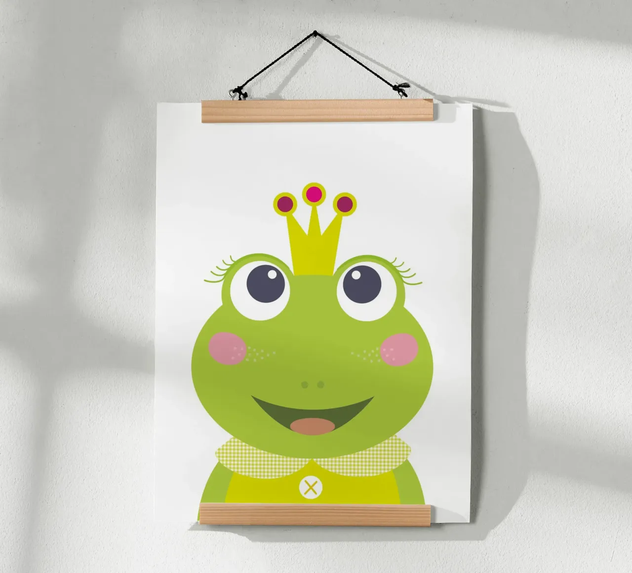 Skurrile Froschprinzessin, verspielte Märchenwandkunst Poster von JaySan Studio
