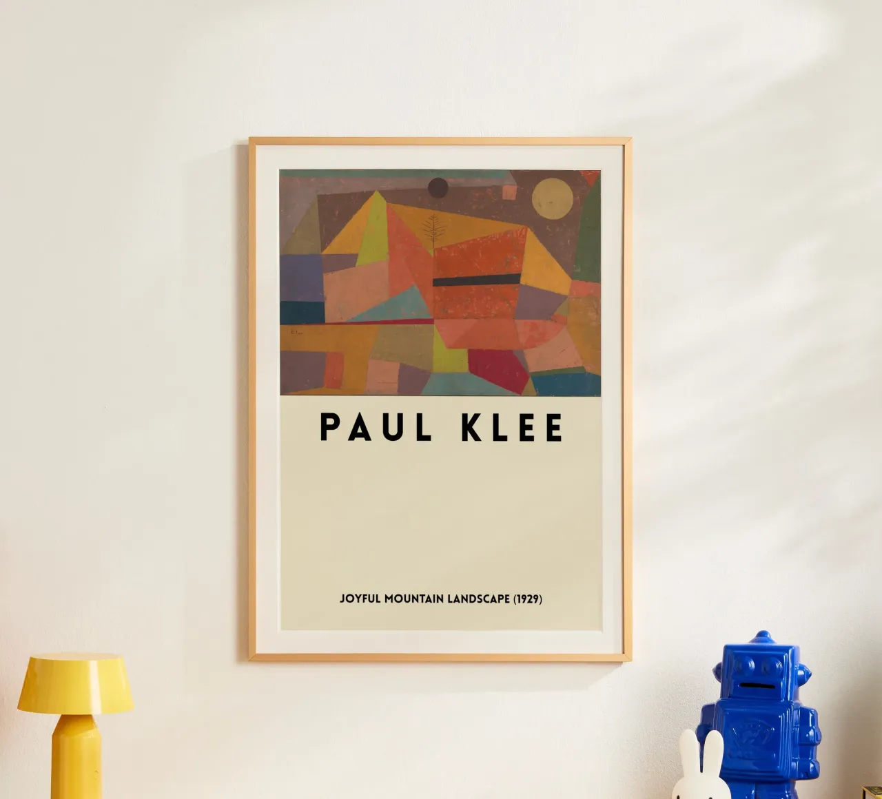 Paul Klee - Poster Paesaggio montano gioioso poster con telaio in alluminio da the red studio