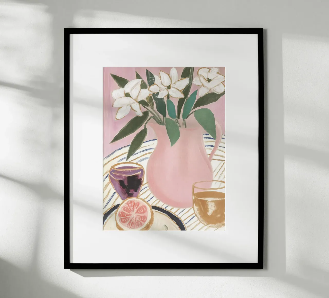 Mesa de verano rosa poster de Carinaprint
