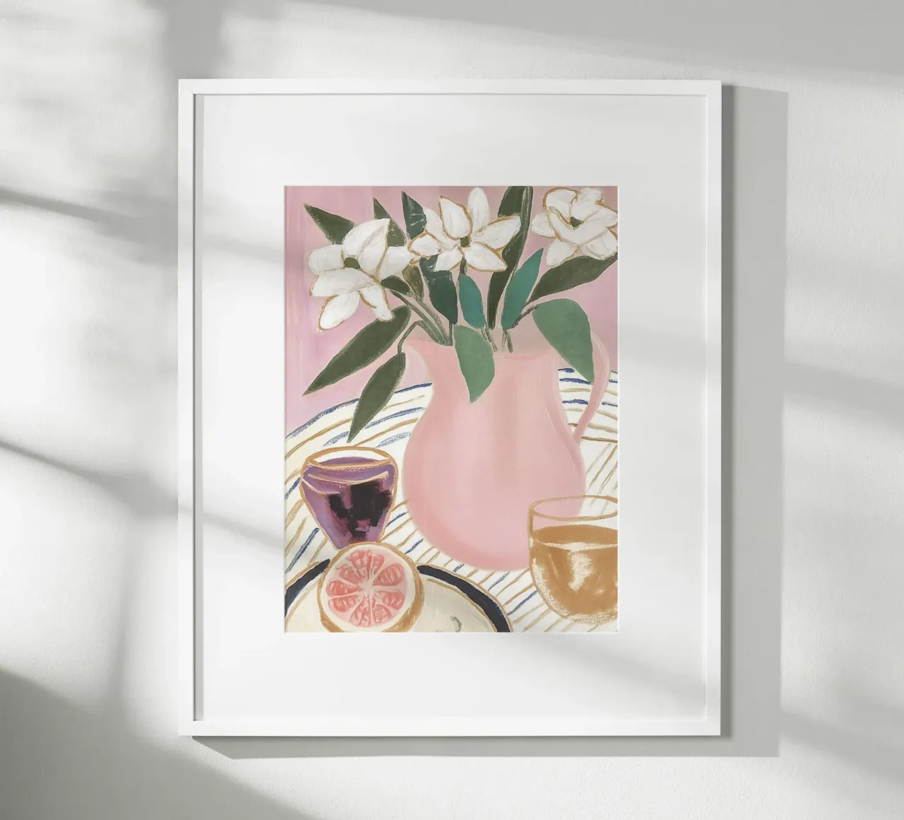 Mesa de verano rosa poster de Carinaprint