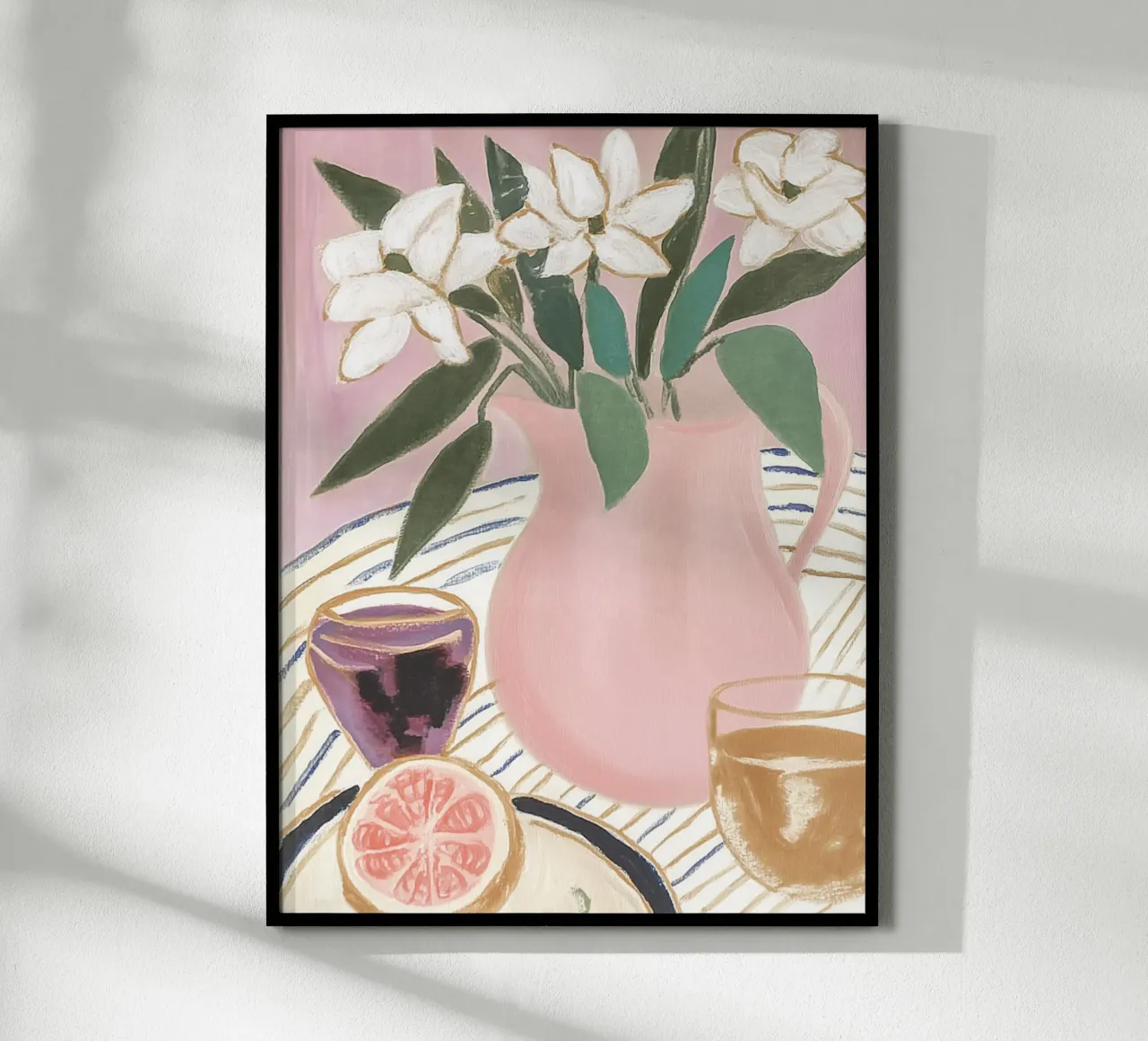 Mesa de verano rosa poster de Carinaprint