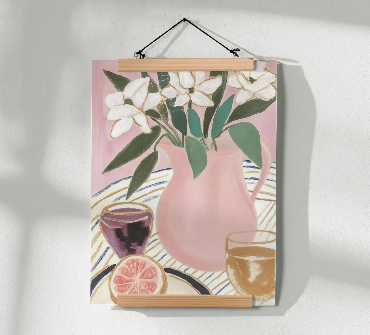 Mesa de verano rosa poster de Carinaprint