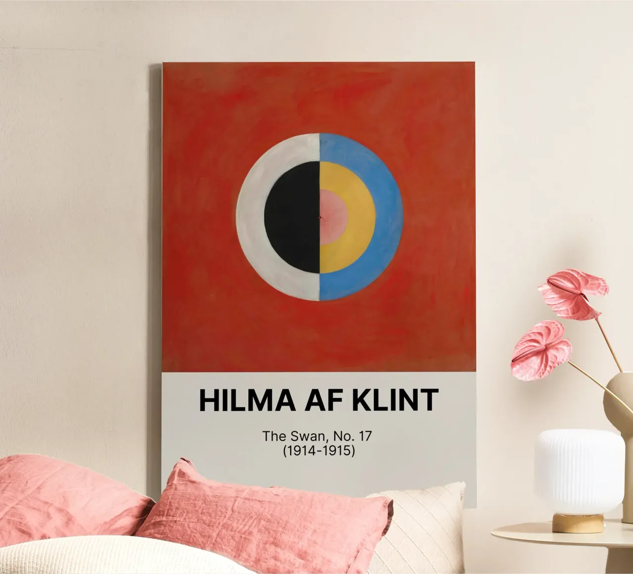 Hilma AF Klint - Poster del cigno n. 17 tela con Cornice a cassetta da the red studio