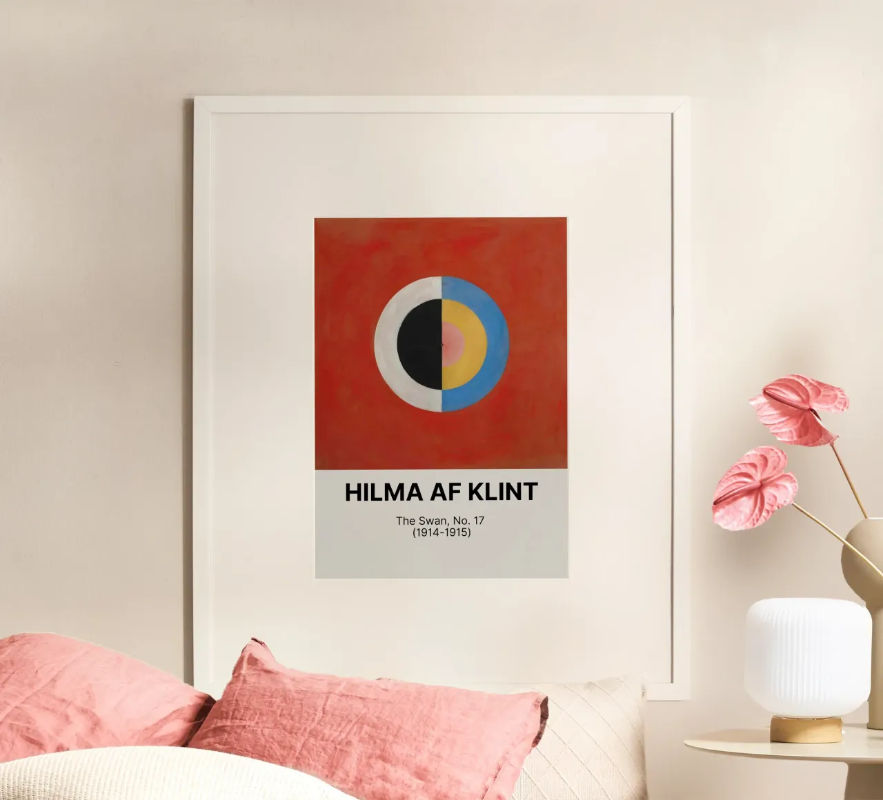 Hilma AF Klint - Poster del cigno n. 17 poster con telaio in alluminio da the red studio