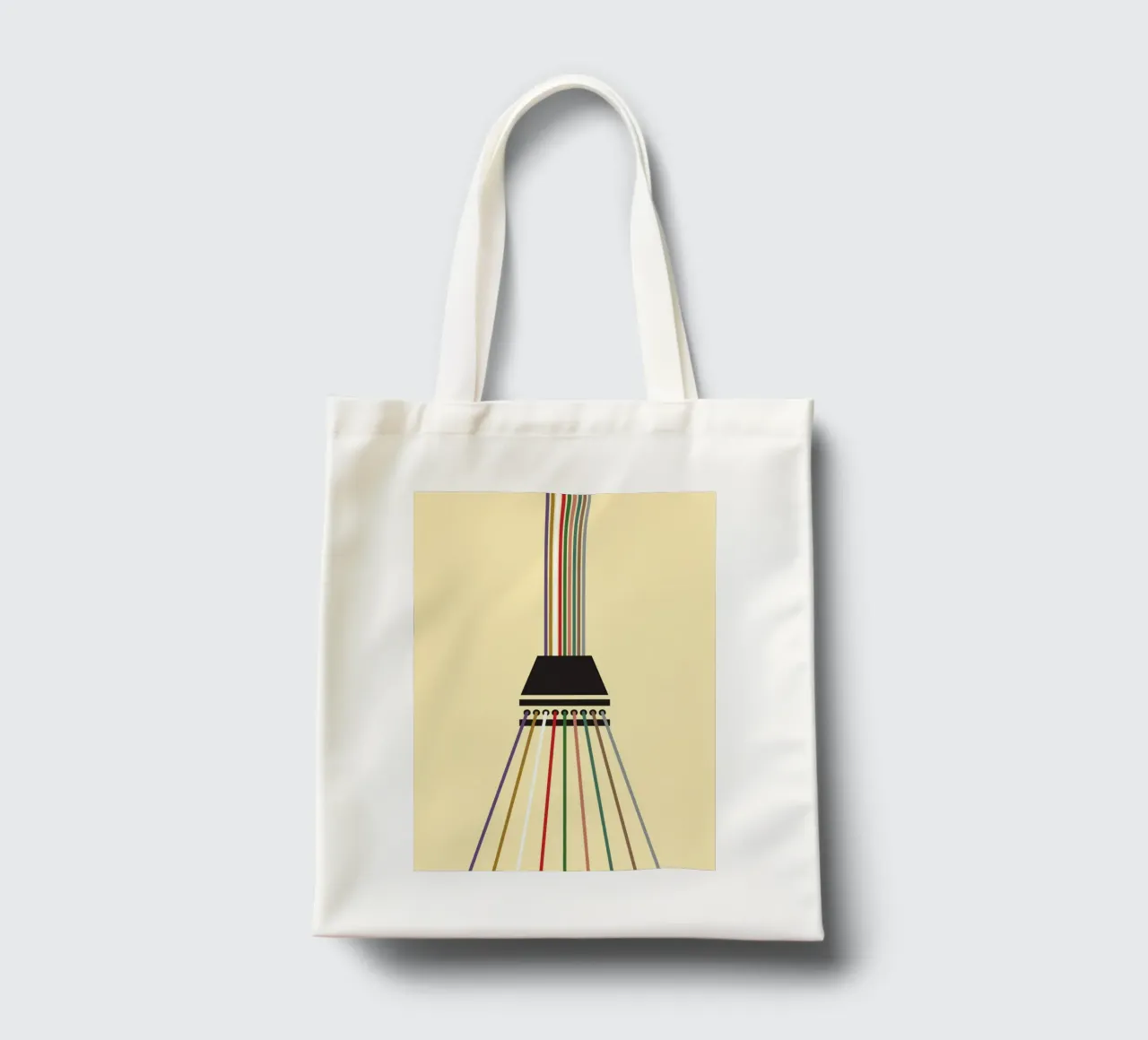 Stringa di linea infinita borsa in juta da galihstudio