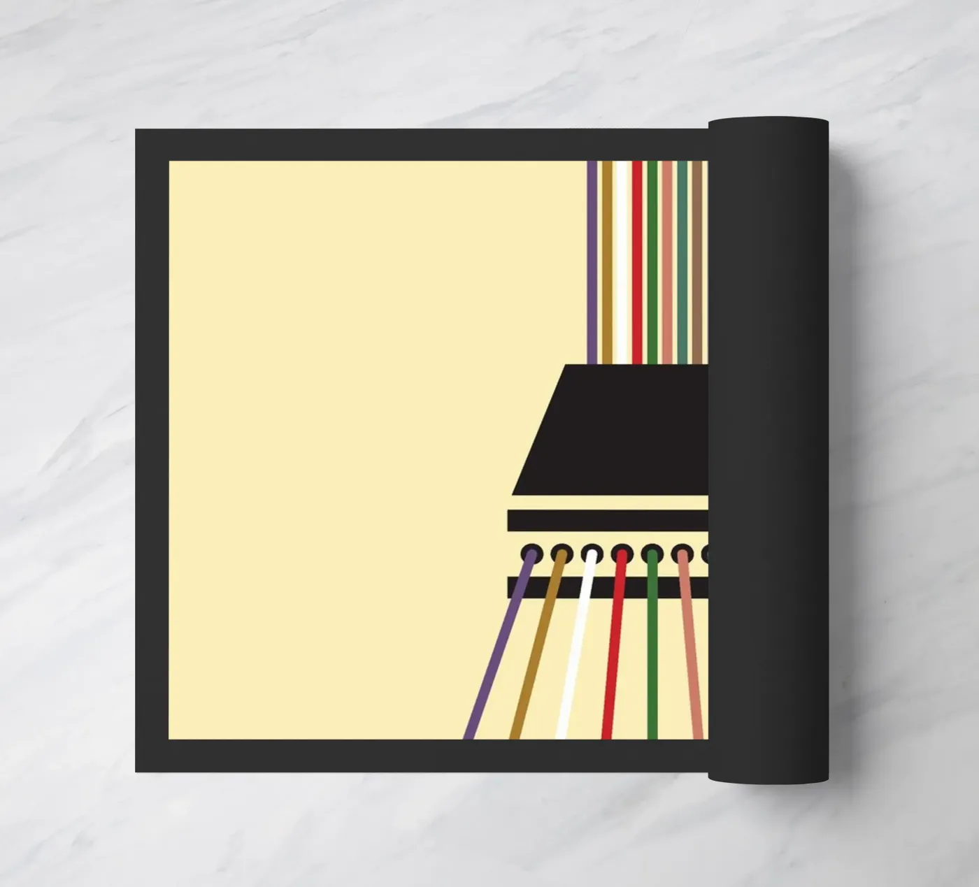 Line string infinite doormat by galihstudio