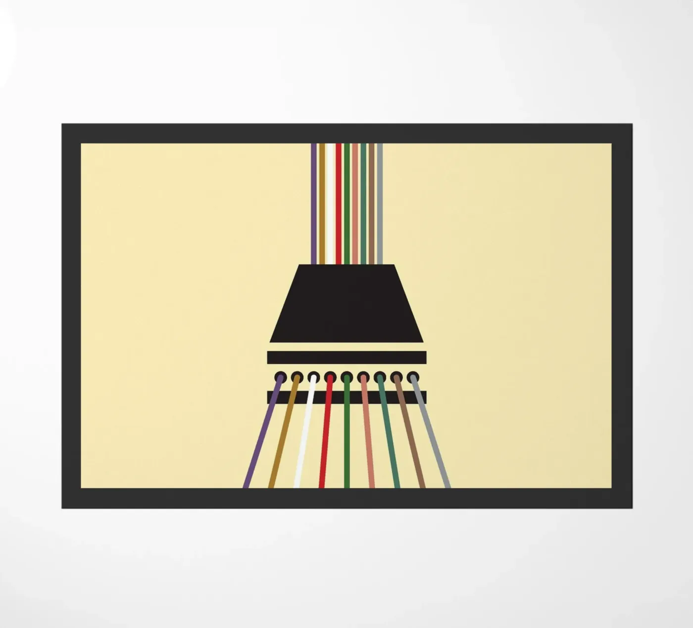 Line string infinite doormat by galihstudio