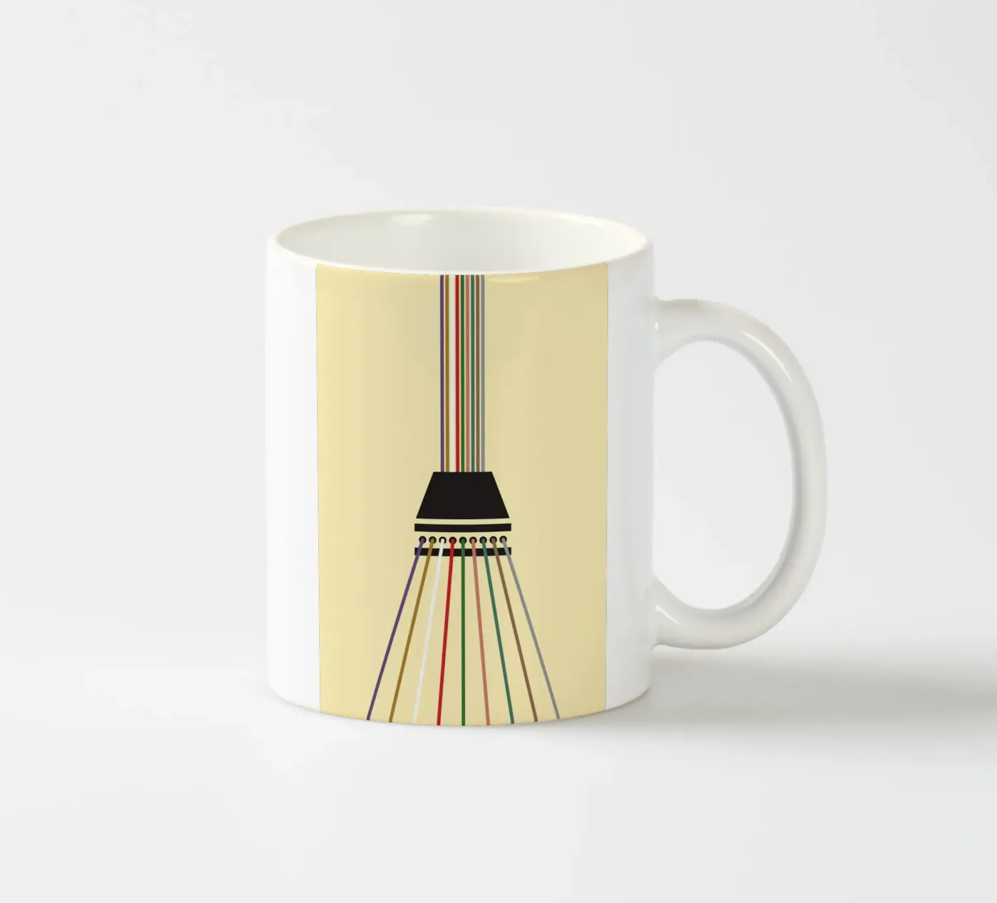 Line string infinite ceramic mug by galihstudio