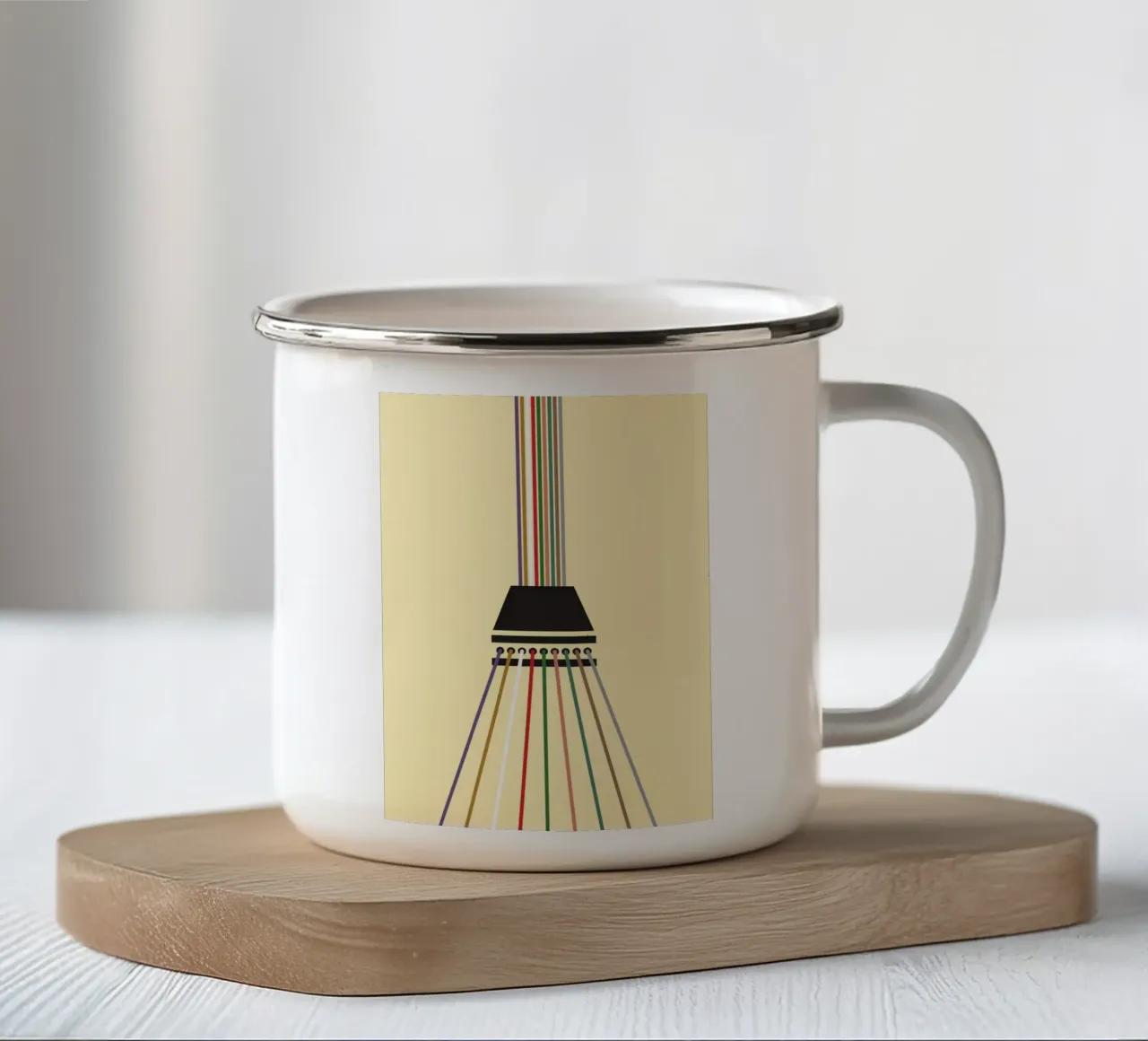 Stringa di linea infinita tazza in smalto da galihstudio