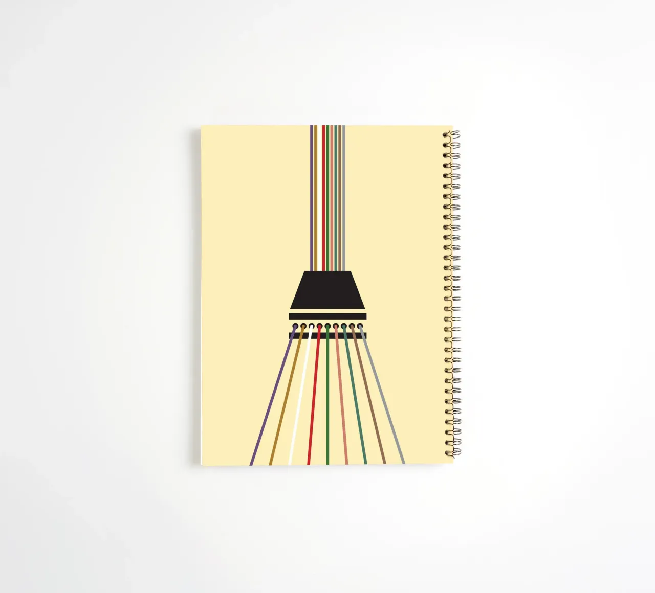 Line string infinite spiral notebook by galihstudio