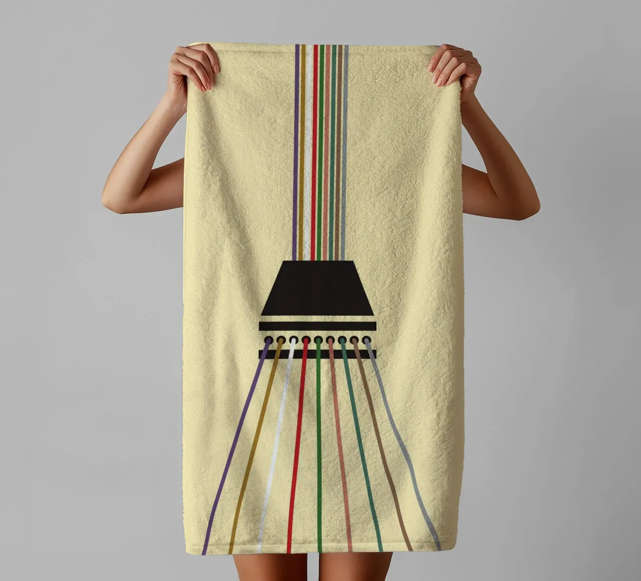 Line string oneindig badhanddoek van galihstudio