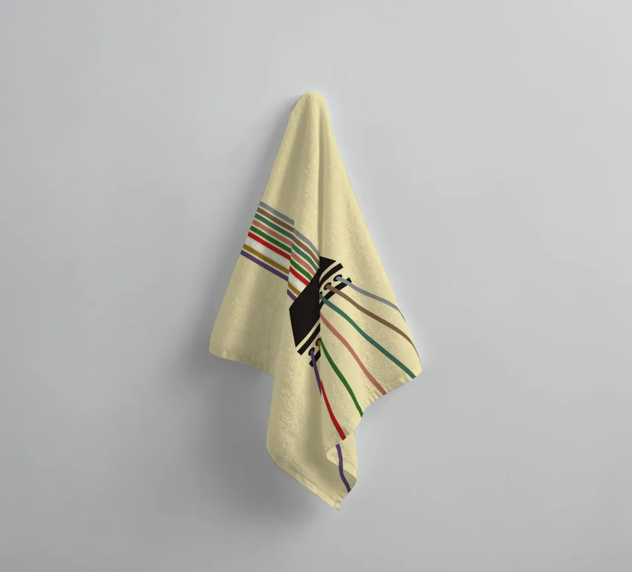 Line string oneindig badhanddoek van galihstudio