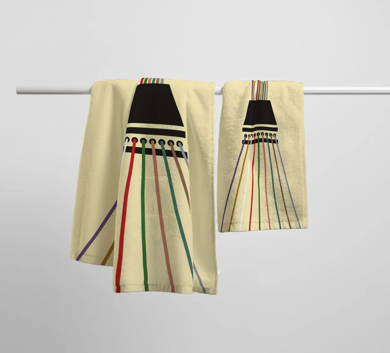 Line string oneindig badhanddoek van galihstudio