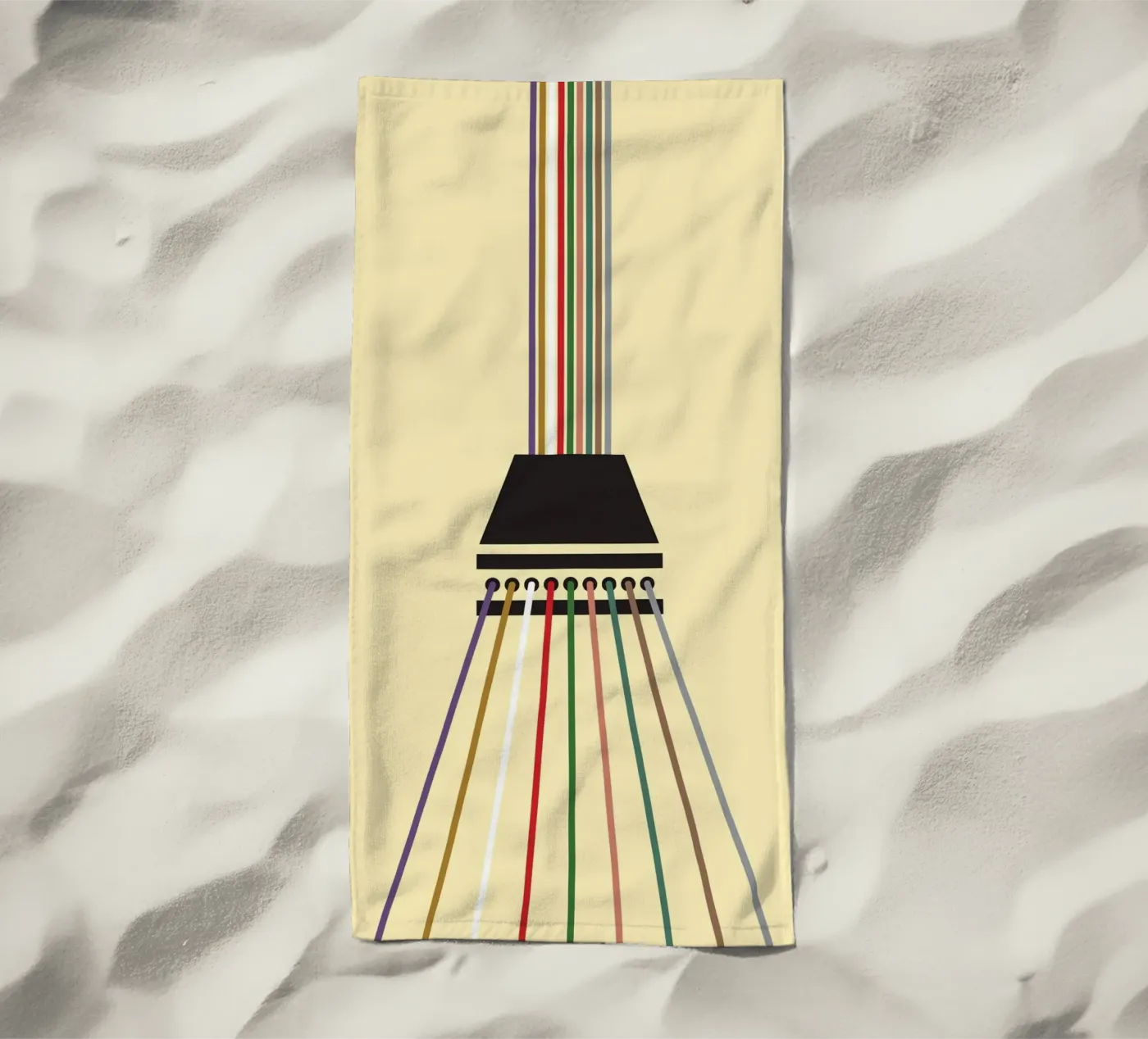 Line string oneindig strandhanddoek van galihstudio