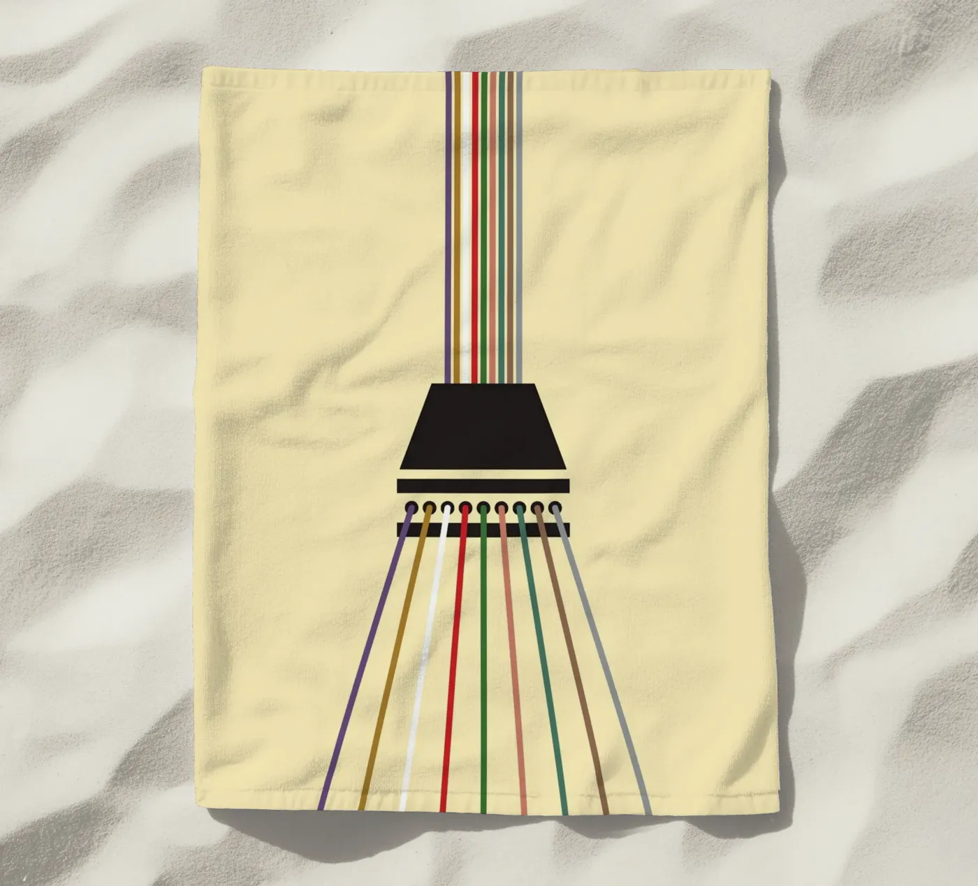 Line string oneindig strandhanddoek van galihstudio