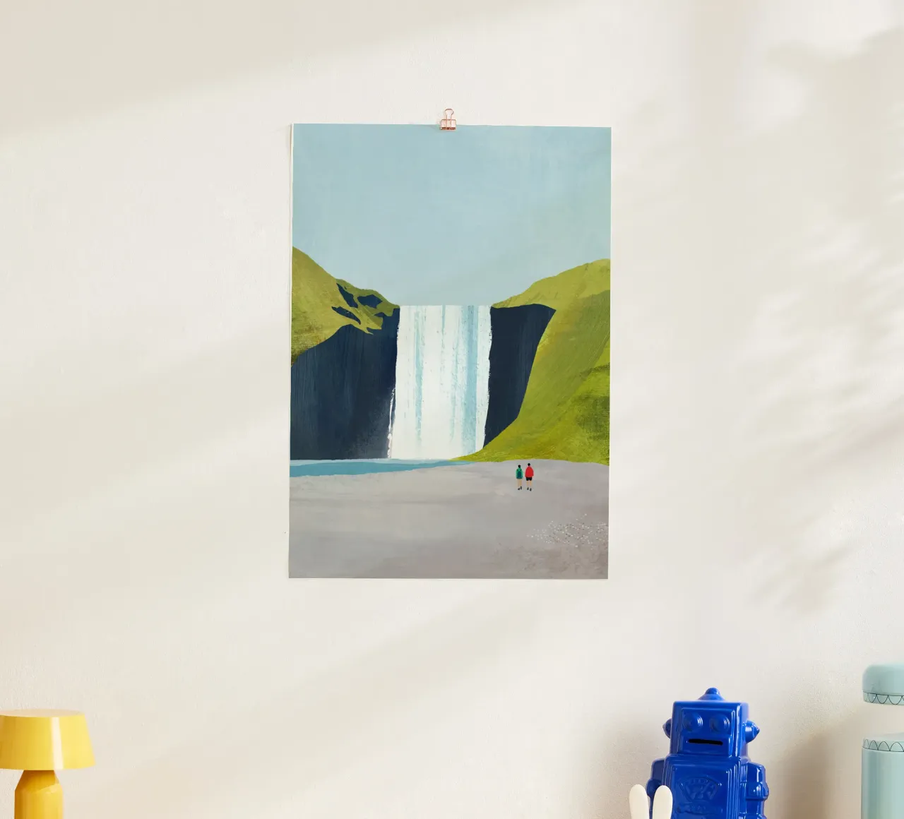 avventura sul sentiero delle cascate poster con telaio in plastica da unyil shope