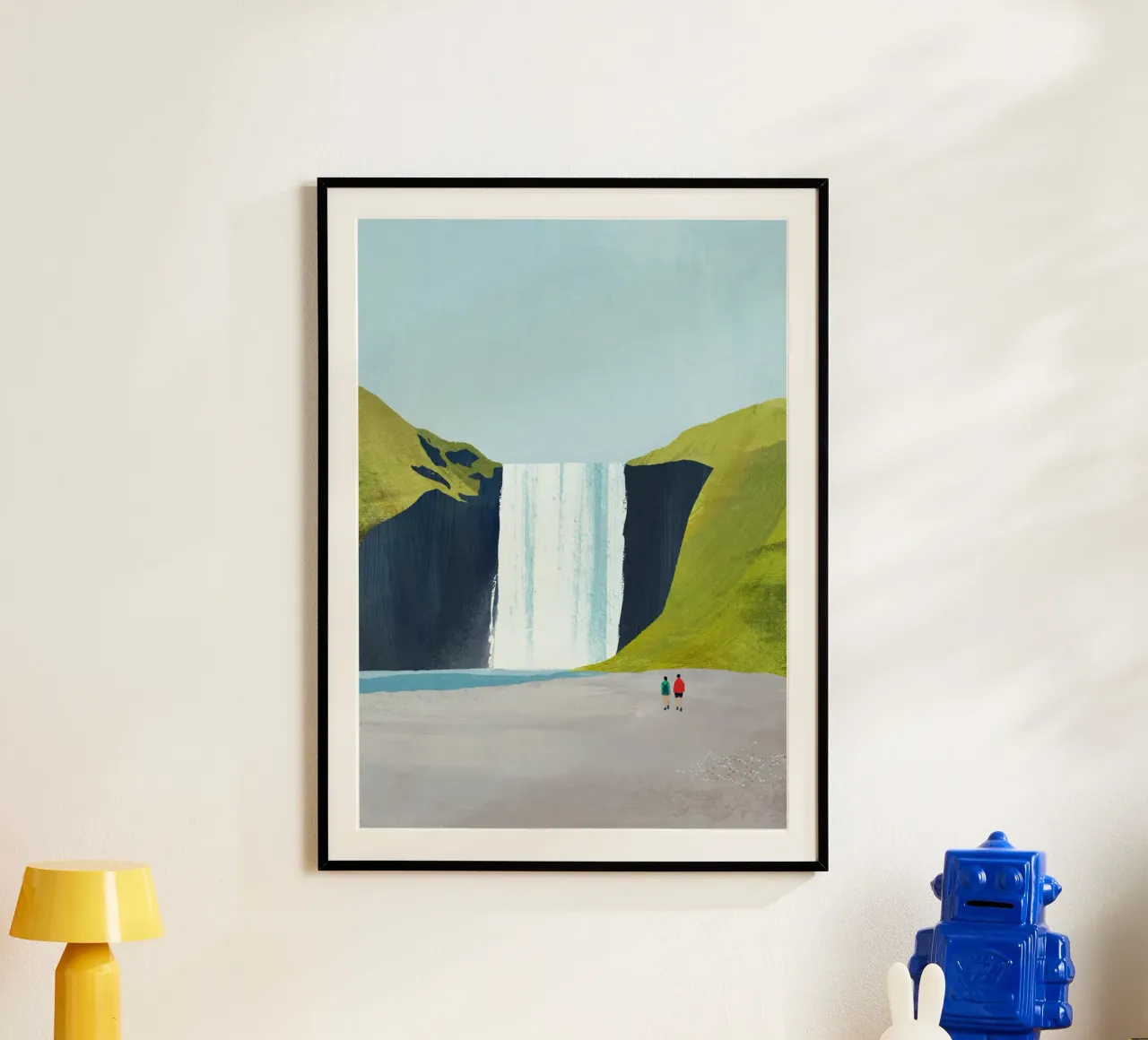 avventura sul sentiero delle cascate poster con telaio in plastica da unyil shope