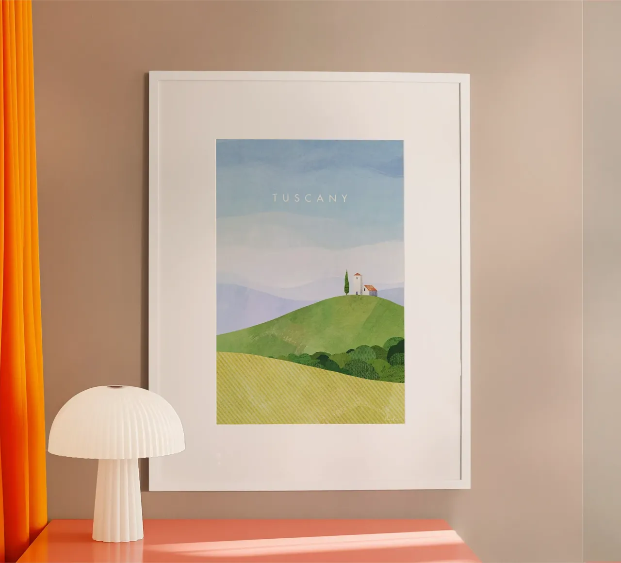 erba rurale calma poster con telaio in alluminio da unyil shope
