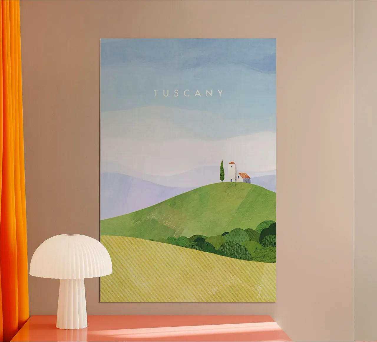 erba rurale calma poster con telaio in alluminio da unyil shope