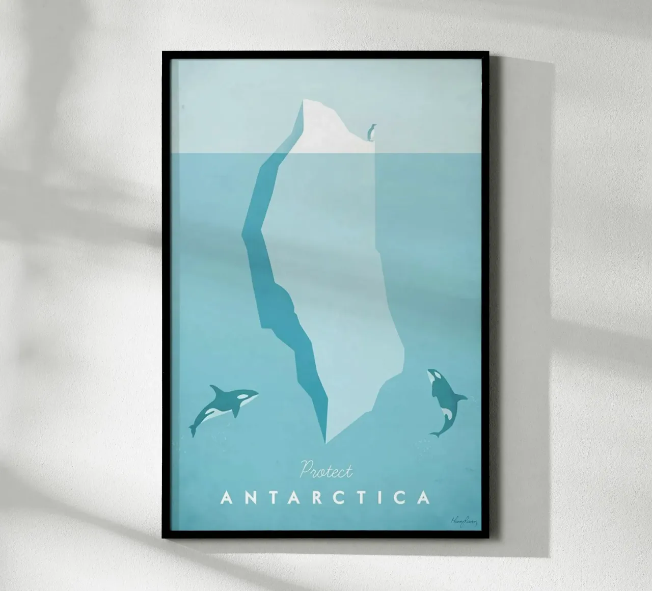 iceberg oceano clima antartide poster con telaio in alluminio da unyil shope