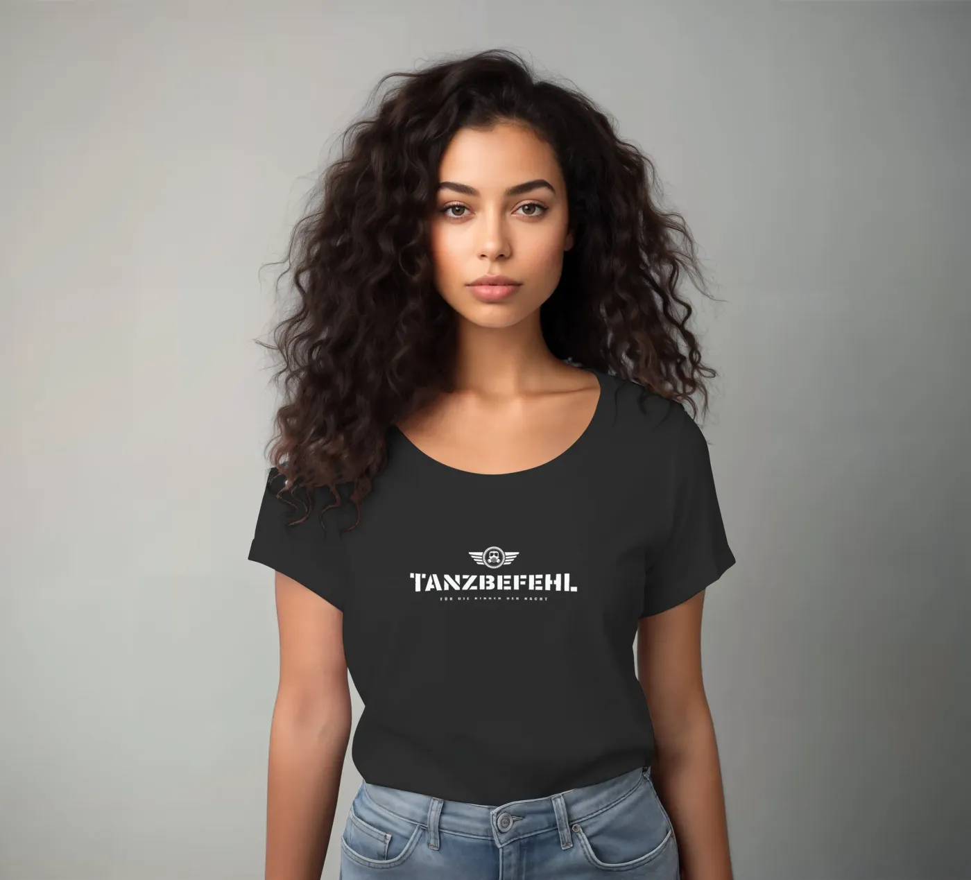 Dans commando dames t-shirt getailleerd van Black Sign Artwork