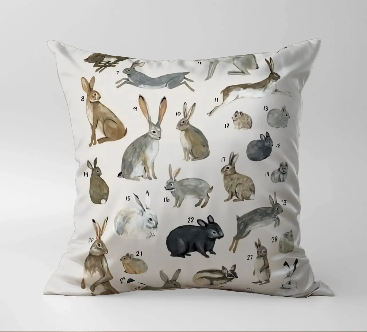 lagomorfi conigli cuscino da Amber Hughes