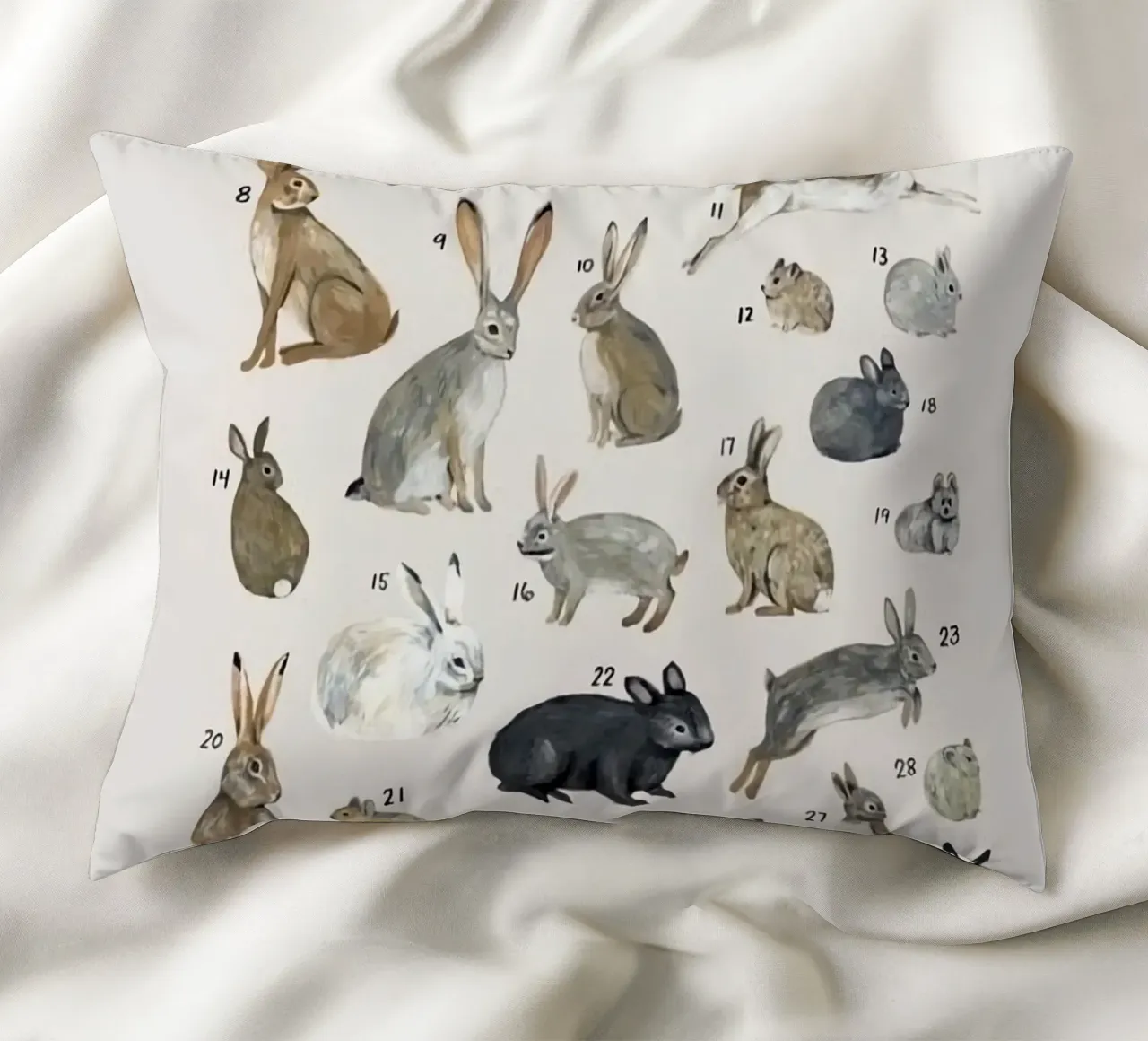 lagomorfi conigli cuscino da Amber Hughes