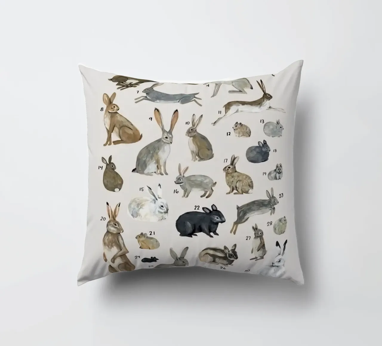 lagomorfi conigli cuscino da Amber Hughes