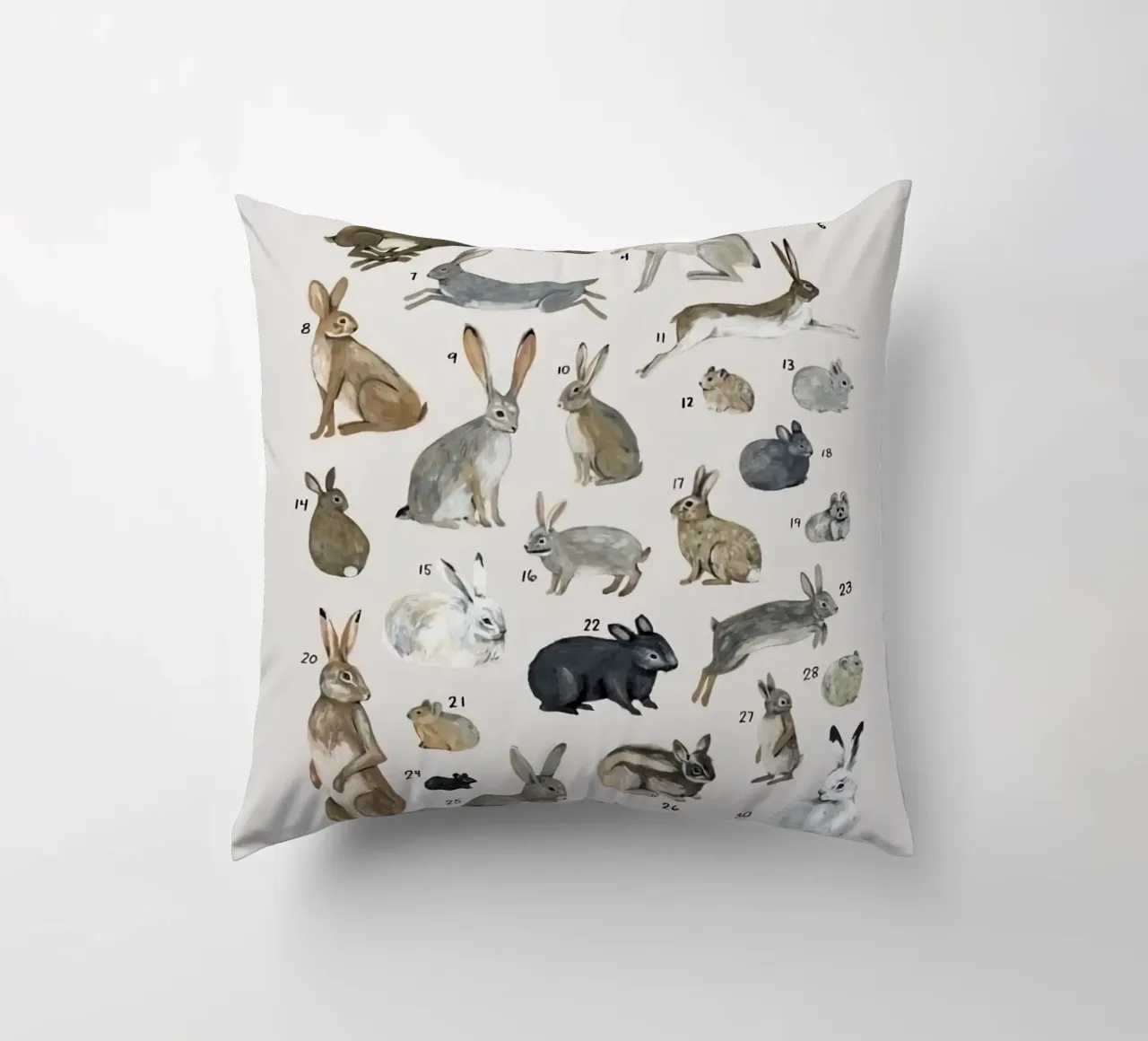 lagomorfi conigli cuscino da Amber Hughes