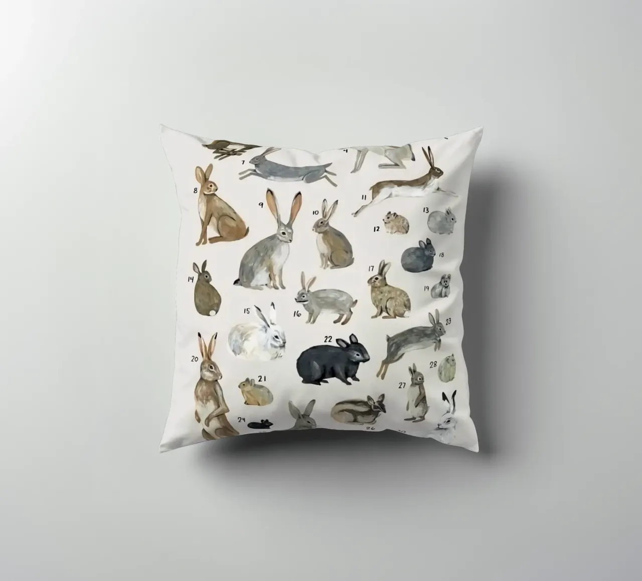 lagomorfi conigli cuscino da Amber Hughes