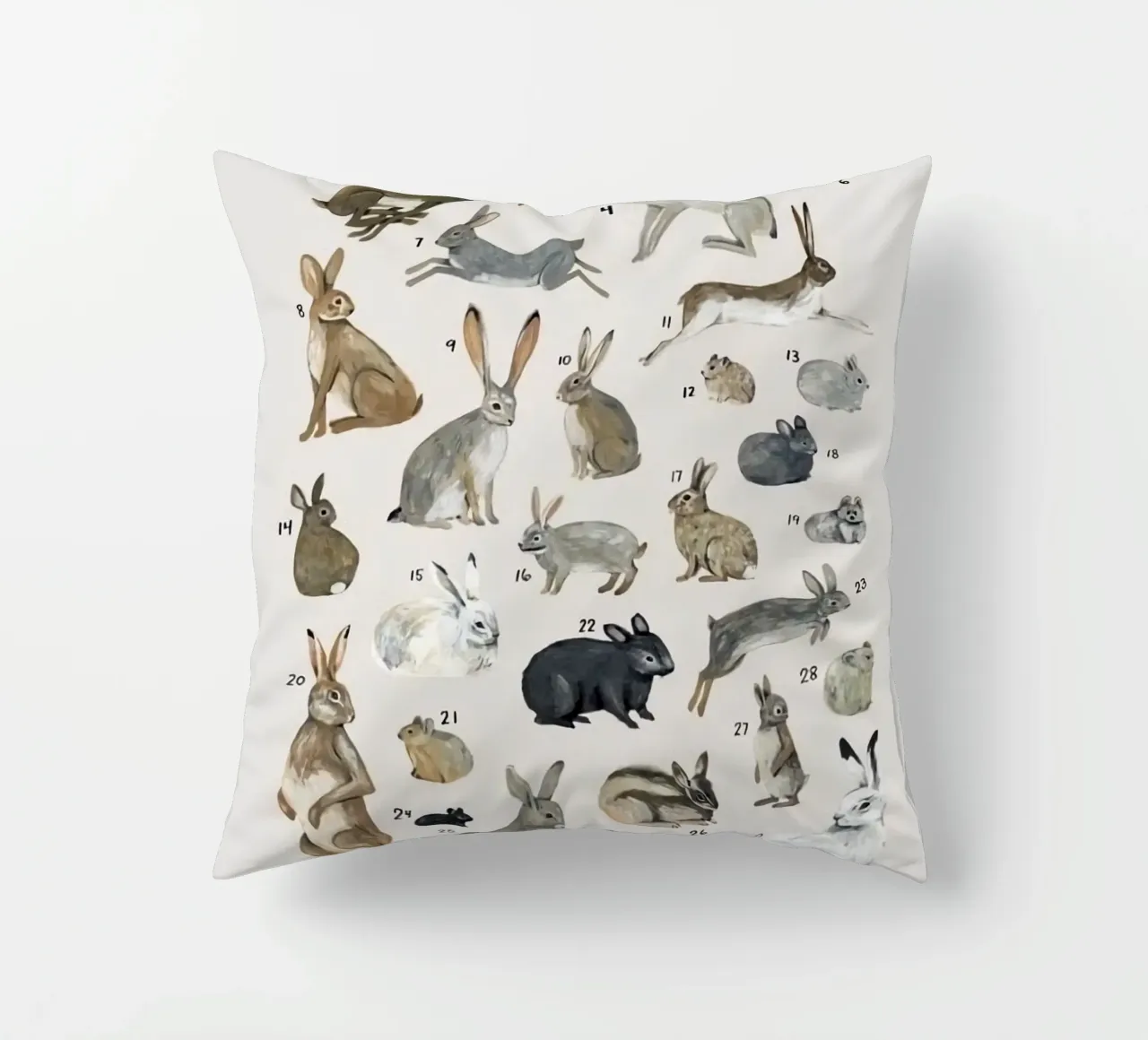 lagomorfi conigli cuscino da Amber Hughes