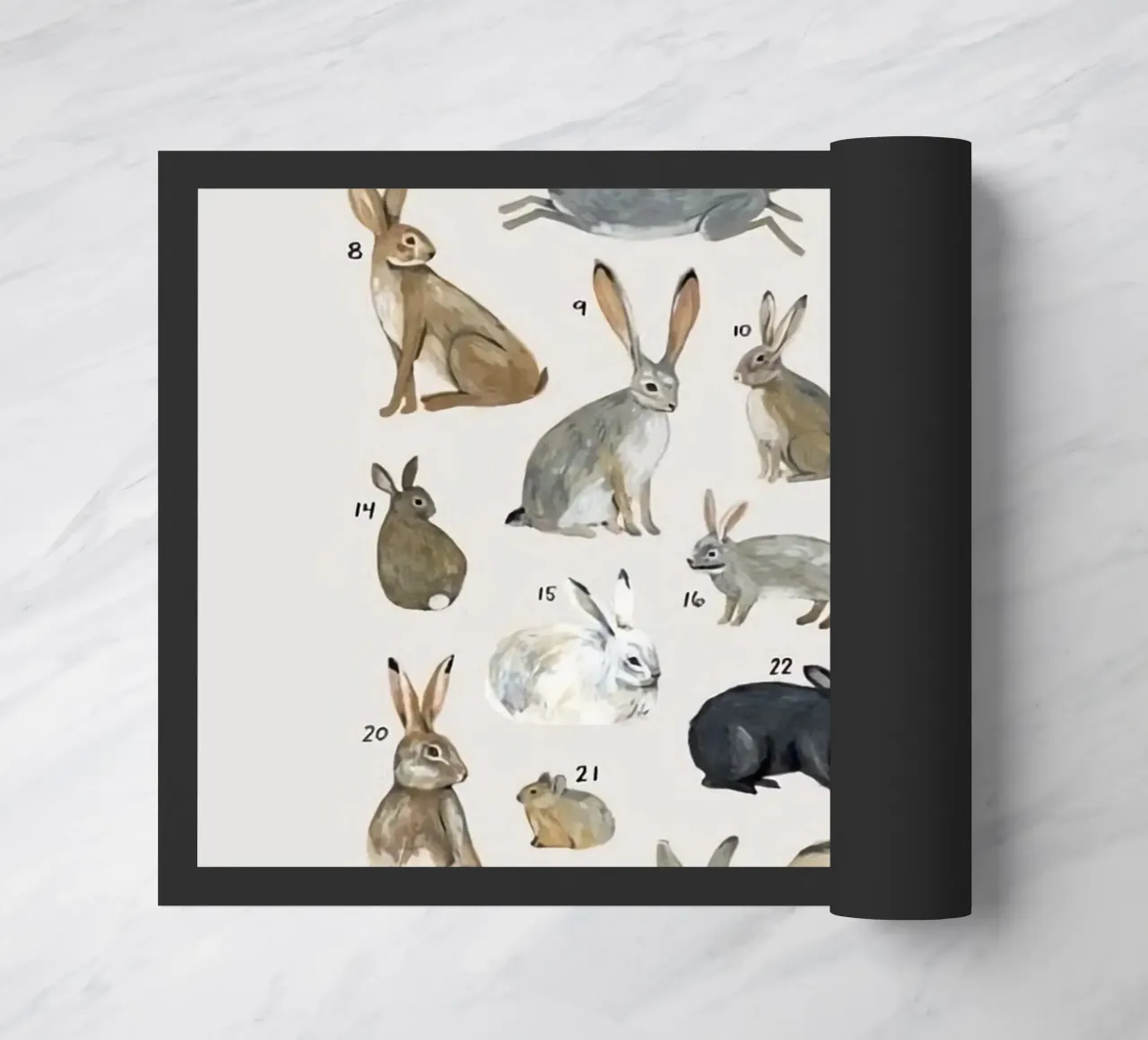 lagomorfi conigli zerbino da Amber Hughes