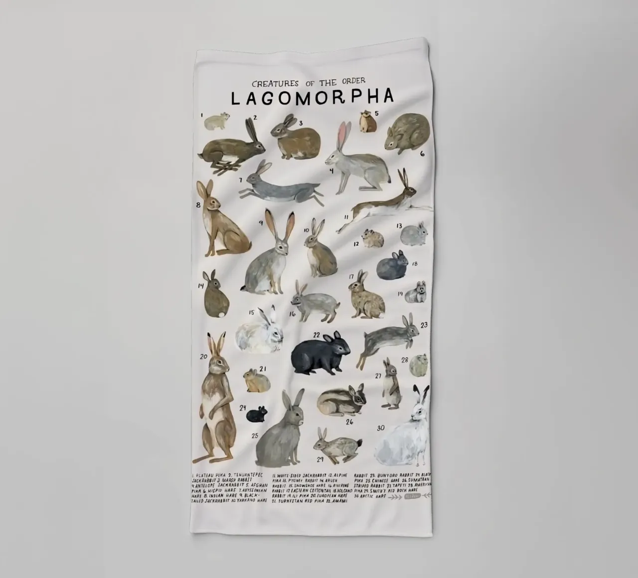 lagomorfi conigli asciugamano da bagno da Amber Hughes